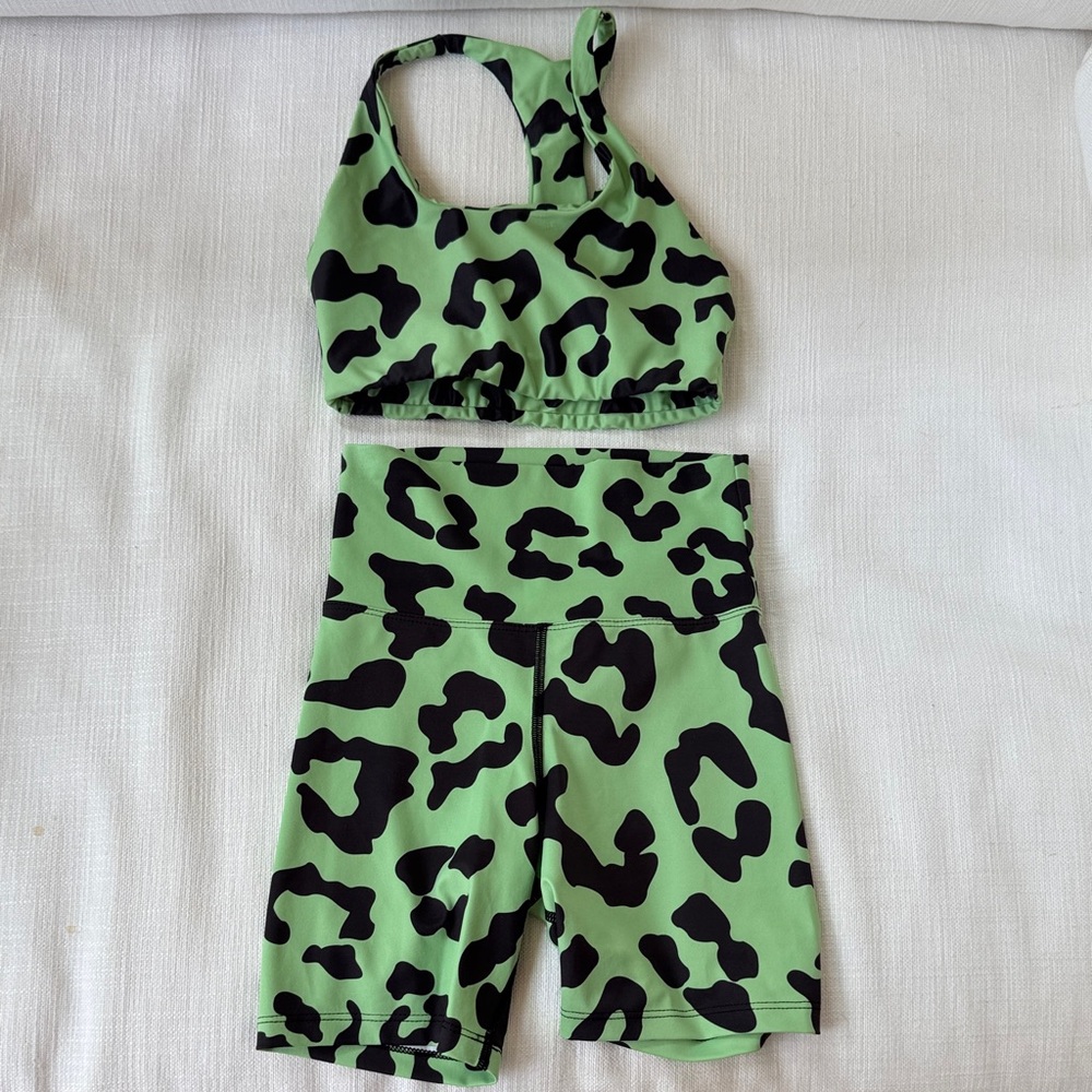 Beach Riot Green and Black Women's Shorts
